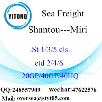 Shantou poort zeevracht verzending naar Miri